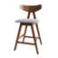 Tabouret de comptoir (2) - Tabouret gris foncé, 2 tabourets en bois d'hévéa