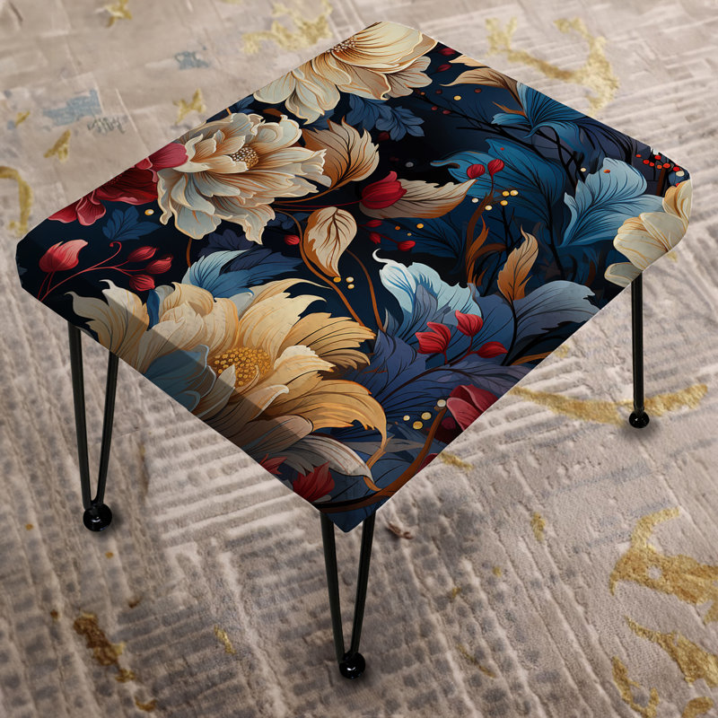 Roaden - Floral Rectangle Ottoman