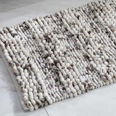 Soft and Absorbent Microfiber Chenille Bathroom Rugs,20" x 30",Dark Grey