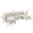 Chenille Upholstered Sectional Sofa Couch With Ottoman-120142311