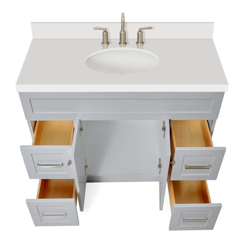 Ensemble de meuble-lavabo simple 43 po Abell, gris