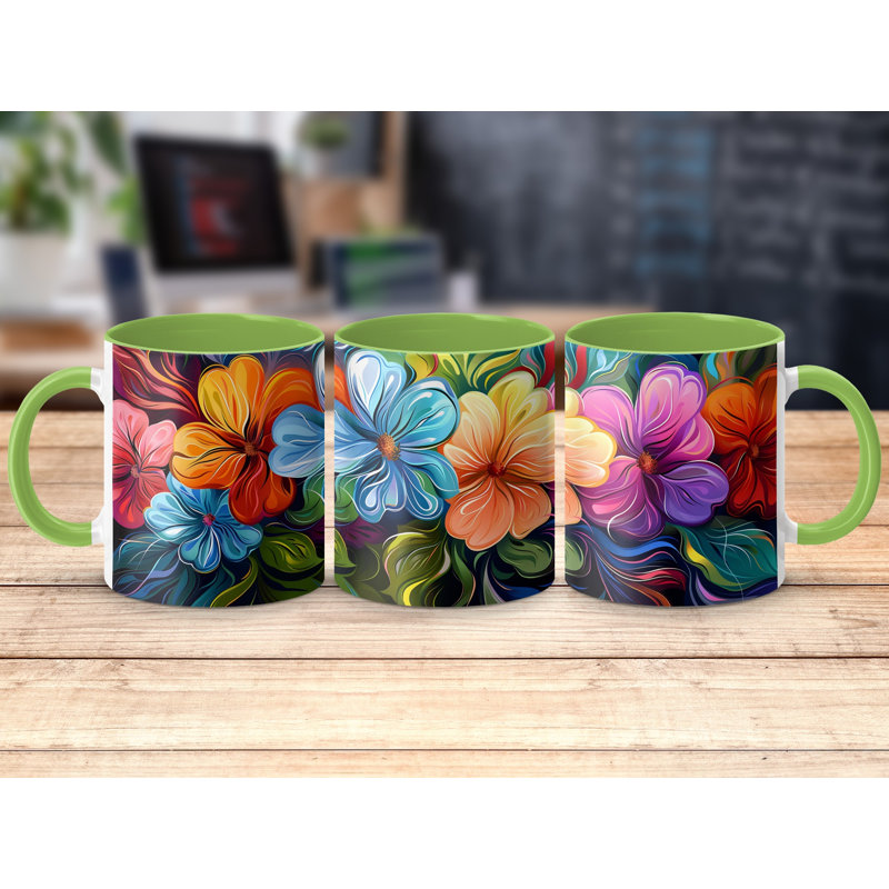Ceramic Coffee Mug, Light Green