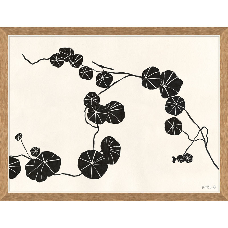«Nasturtium 1» par Susan Hable - Peinture encadrée sur papier