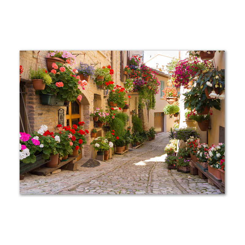 A Charming Street - Wrapped Canvas Print