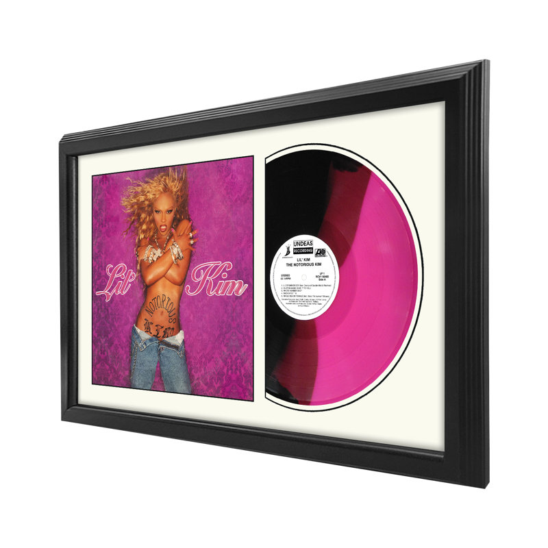 Lil 'Kim "The Notorious K.I.M." Disque encadré avec passe-partout blanc, Blanc