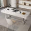 Bureau moderne et simple en pierre blanche avec tiroirs