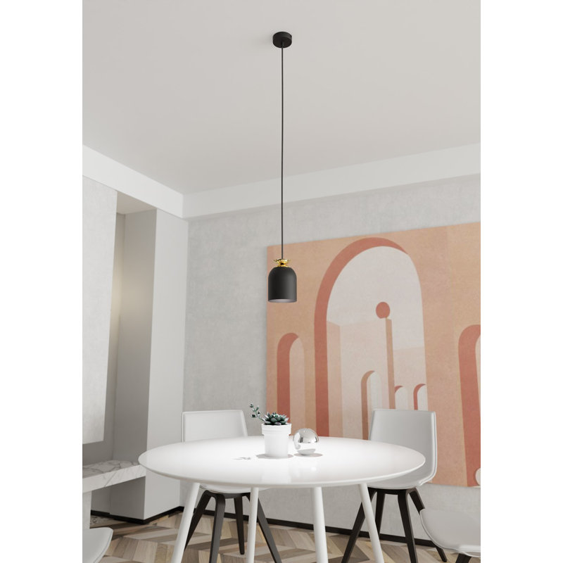 Ahalya 1 - Light Matte Black Pendant, Matte Black