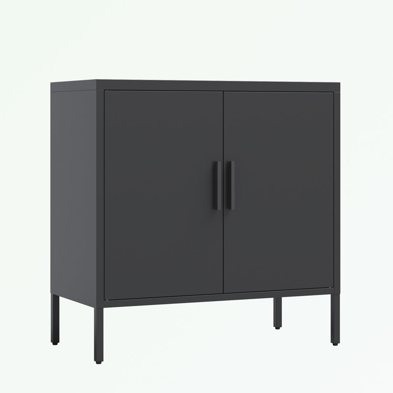 Jaquira 31.5'' Wide 2 - Shelf Storage Cabinet, Black
