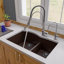 Évier de cuisine à double cuve en granite 33 po x l 21 po
