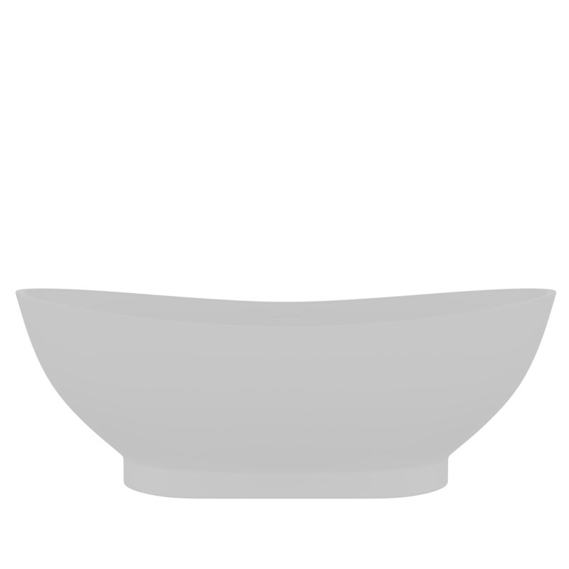 70.75'' x 34.62'' Soaking Resin Bathtub, White Gloss
