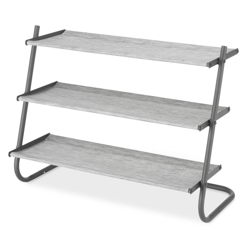 3-Tier Shoe Shelf - Matte Black