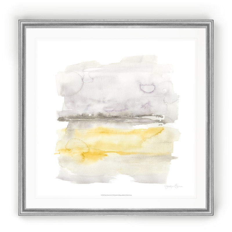 Winter Horizon Line II - impression sur toile tendue, Cadre argenté, H 22,5 po x l 22,5 po x P 1,5 po