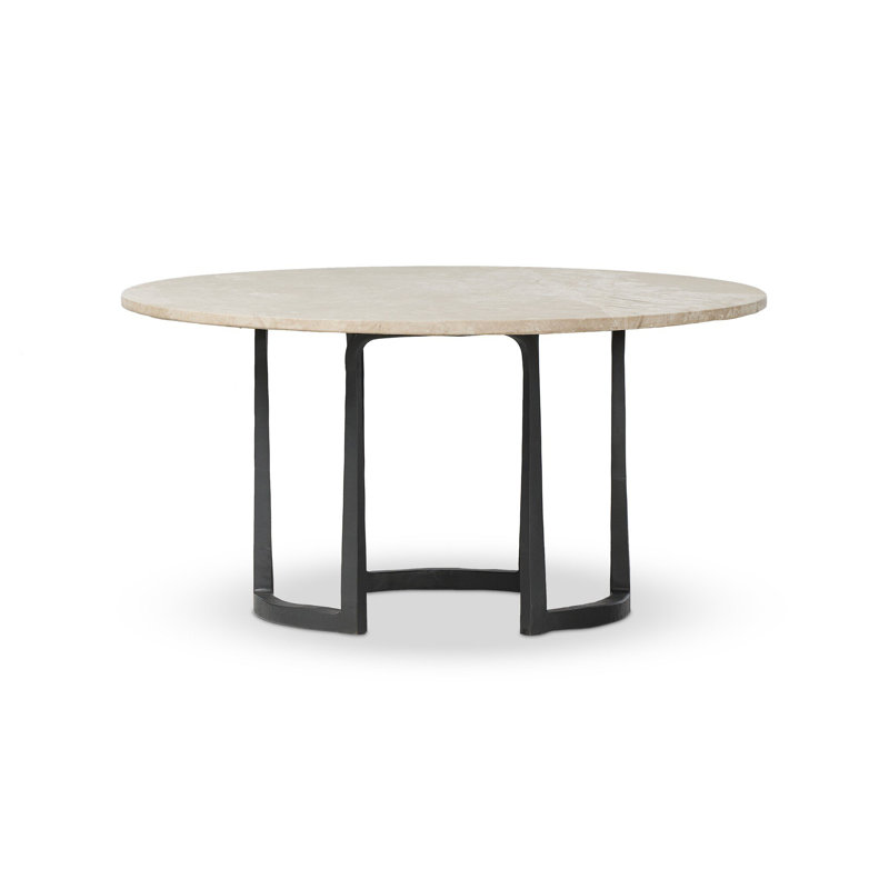Axtell Coffee Table- Small-Lunar Marble, 15" H x 30" L x 30" W