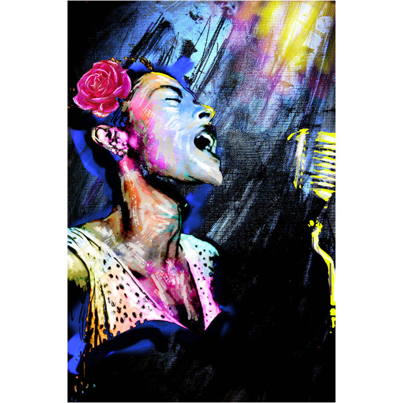 Impression murale de qualité photo Billie Holiday, H 30 po x l 20 po x P 0,1 po