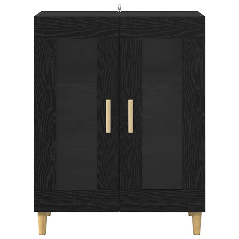  Sideboard Old Wood 69.5 X 34 X 90 Cm Engineered Wood, Black Oak