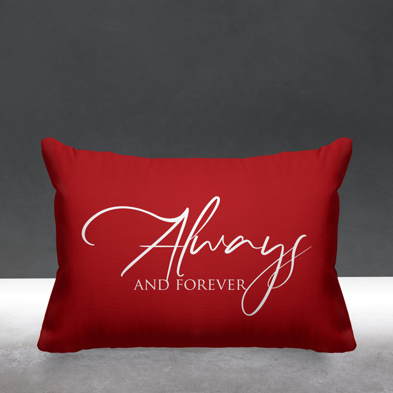 Housse et insert de coussin rectangulaire extérieur Aspire Always and Forever, Rouge