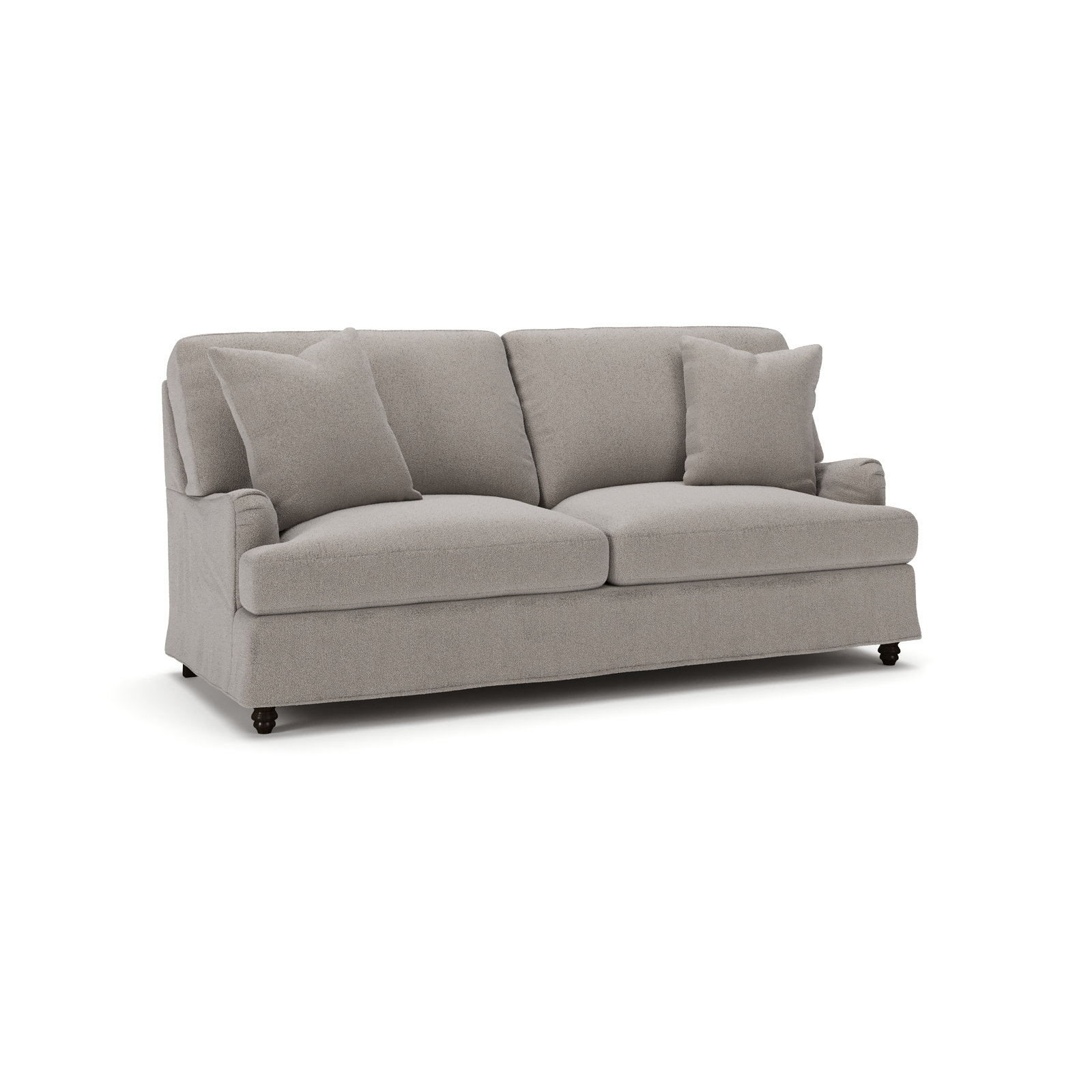 Walters 82" Velvet Sofa, Apollo Pebble Boucle