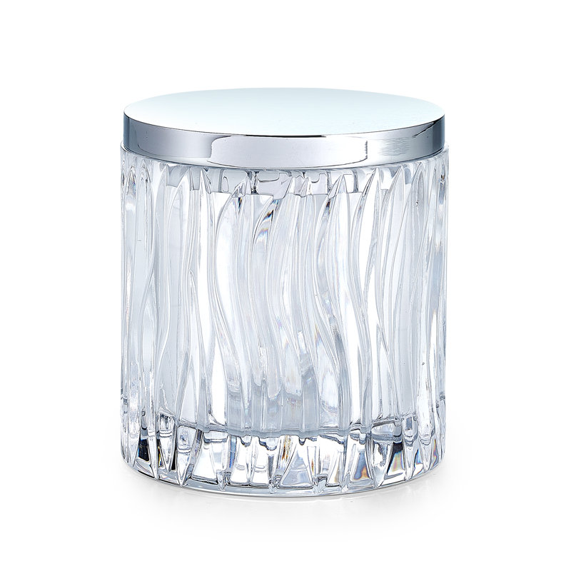Cascata Bathroom Storage Container, Polished Chrome