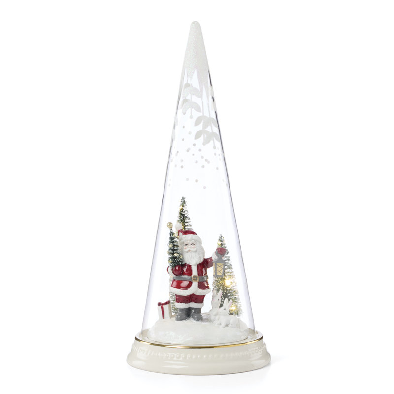 Merry & Magical Lit Santa with Lantern Figurine