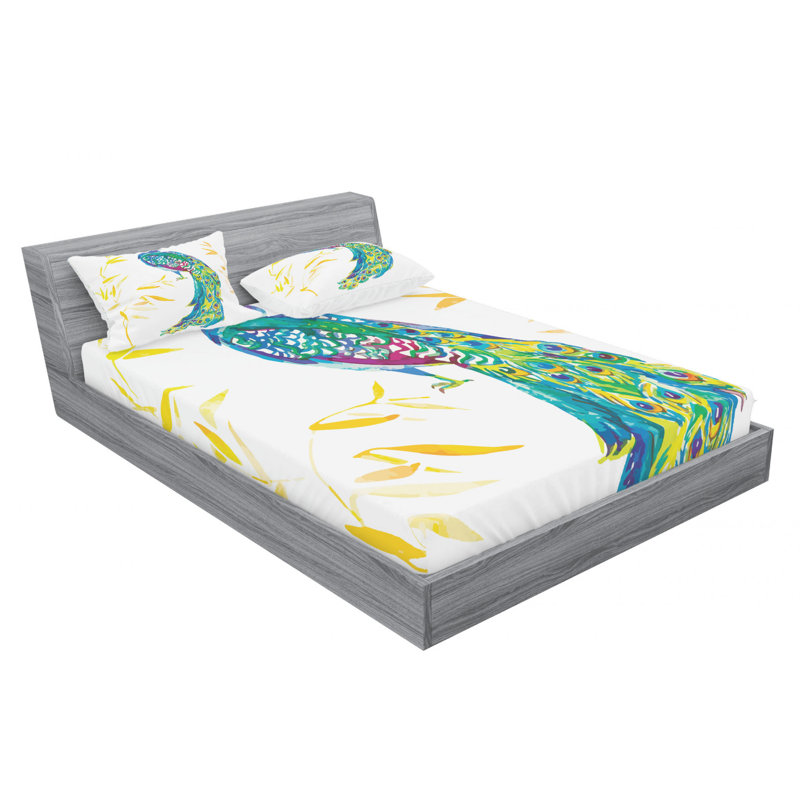 Microfiber Sheet Set, Queen Sheet Set with Fitted Sheet