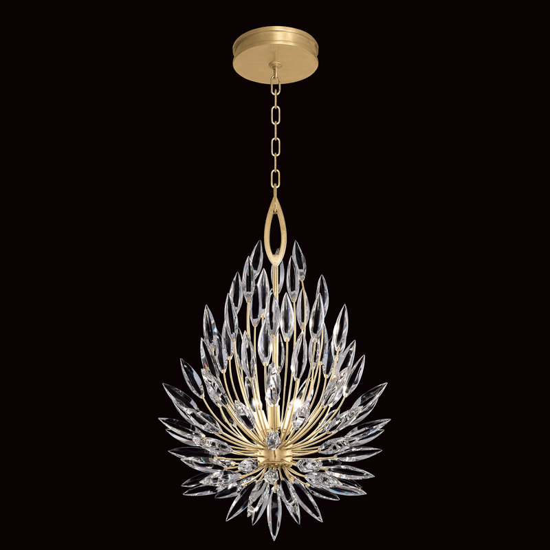 Lily Buds 3 - Light Glass Chandelier, Gold