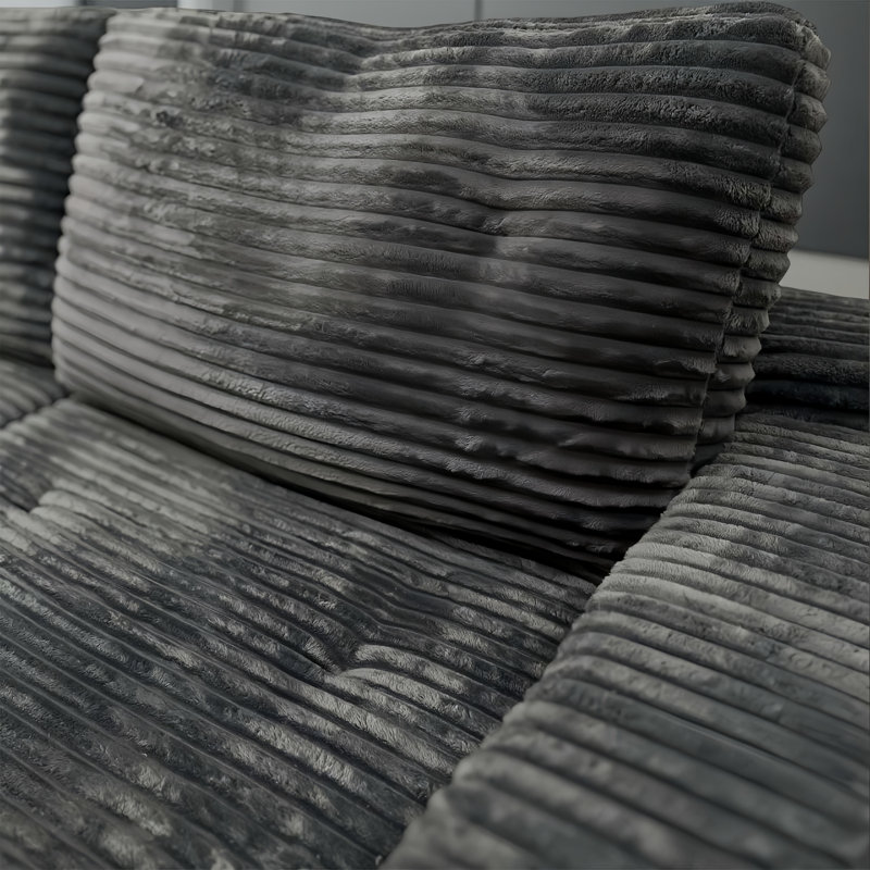Simple And Stylish Inline Three-Seater Grey Compression SofaReception Sets