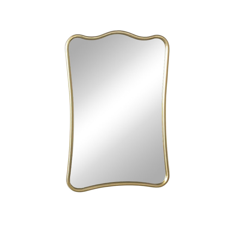 Cole and Grey Metal Rectangular Gold Room Wall Mirror