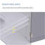 Armoire de rangement à piédestal, armoire de base de meuble-lavabo, armoire de salle de bain sous évier avec découpe en U et tablette interne réglable Kleankin, blanc et gris