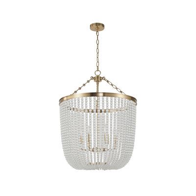 Coastal 6-Light Glass Bead Chandelier 