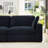 Angellee Modern Upholstered Sectional Sofa 5-seat Modular Wedge Couch w/ Ottoman & 4 Pillows-1201068109