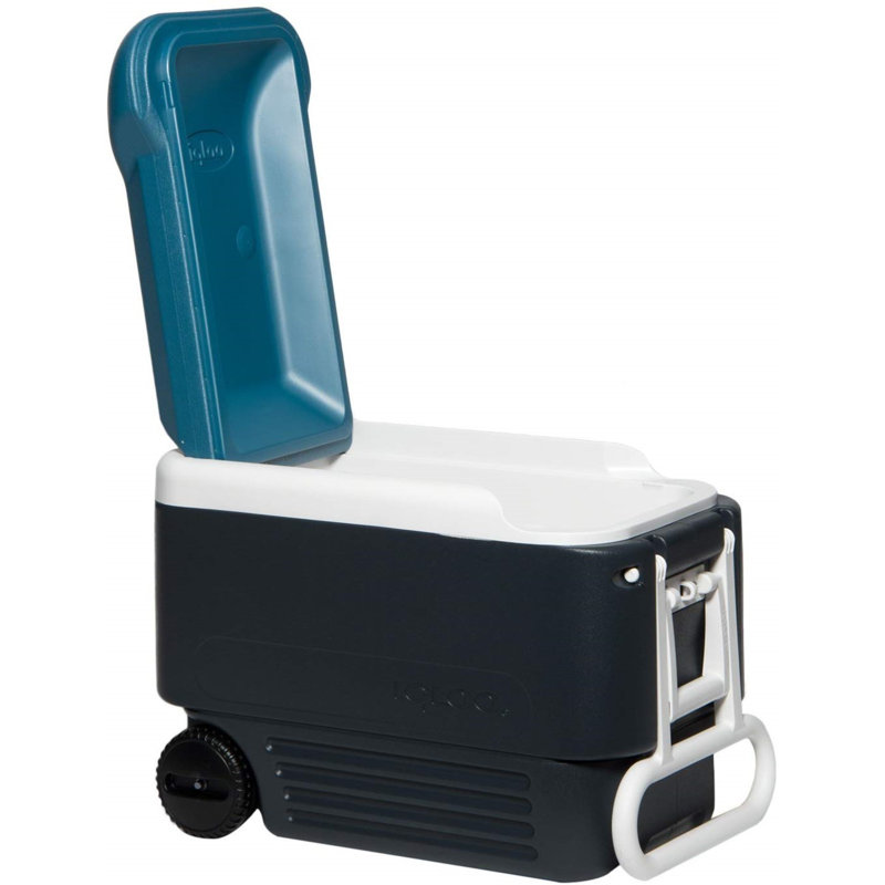 Maxcold Igloo 40 Quarts Ice Chest with wheels, Dark Blue