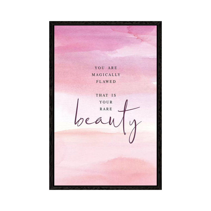 Magically Flawed 1 Piece Painting on Canvas, 66.04cm H x 45.72cm W x 3.81cm D, Black Floater Framed