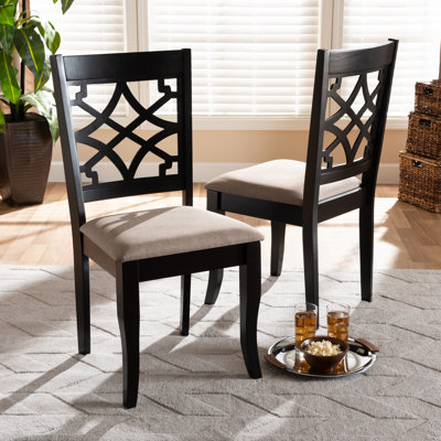 17.9'' H Upholstered Oak Side Chair