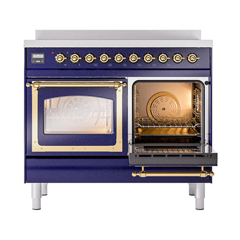 ILVE Nostalgie II Noblesse 40 in Induction Range, Midnight Blue/Brass