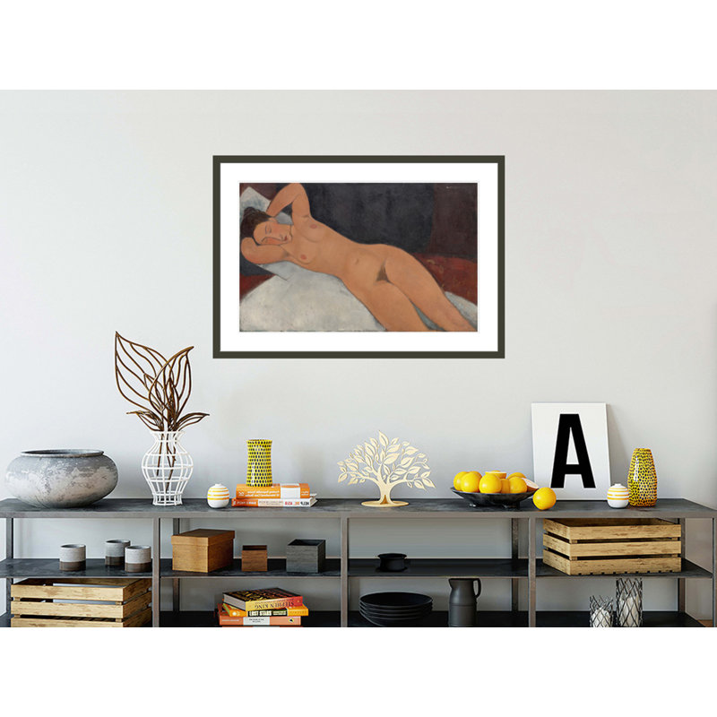 «Nude (Nu)» par Amedeo Modigliani, impression giclée sur cadre, H 41,5 po x l 28,76 po