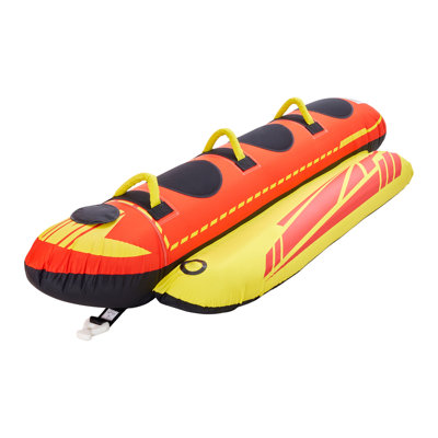 Tubes remorquables pour la navigation de plaisance, 1 à 3 cavaliers gonflables pour bateaux et remorquables, tube de sport nautique à hot-dogs d'une capacité de 5 0 lb pour le bateau à tirer - avec housse en nylon, poignées rembourrées et soupape de sécurité