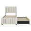 Lit simple avec lit gigogne escamotable et 3 tiroirs de rangement en dessous, lit plateforme simple tapissier en lin-1502942656