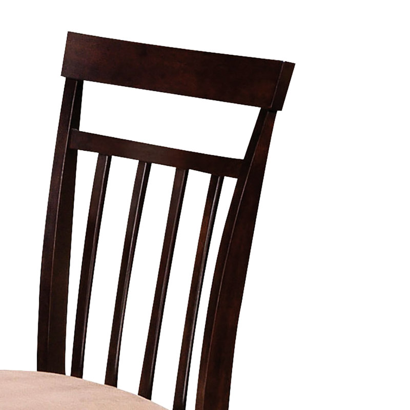Ensemble de salle à manger 5 places avec table et chaises beiges - Hauteur : 27 cm (10,59 pouces) - Installation facile - Coussins moelleux - Dossiers à lattes - Convient pour 4 personnes - Plateau rectangulaire en bois