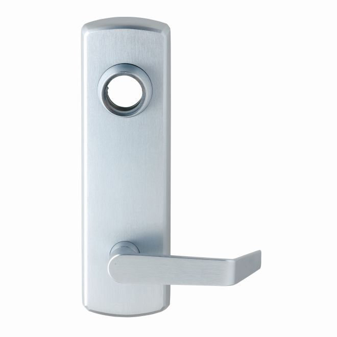 Levier de porte à clé, Chrome satiné