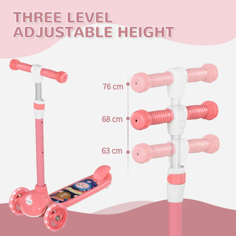 HOMCOM Scooter, Pink