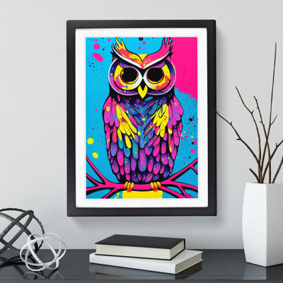 Owl Paint Splash No.6 - Framed Print