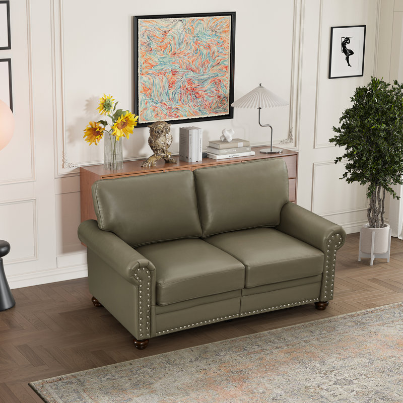 Tissu de revêtement confortable en similicuir avec clous, Grey