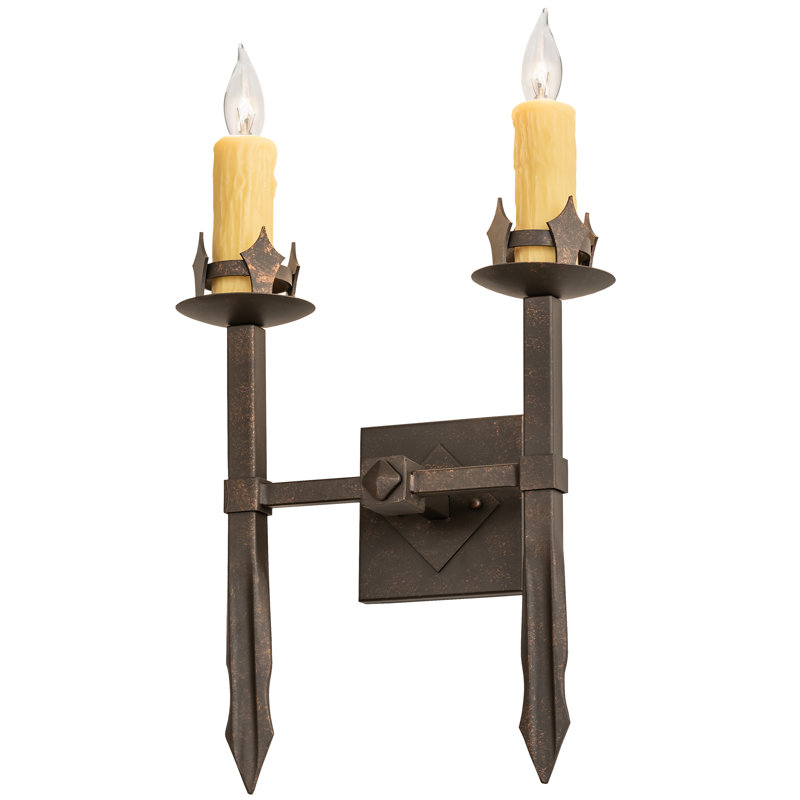 Castilla Steel Candle Wall Light