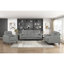Canapé à 3 places de style moderne avec revêtement en chenille gris et ressorts ensachés confortables 1 pièce