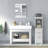MagickWoods Elenis 14 W X 17 D X 49H Graphite Gray Linen Cabinet-753507507