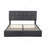 2-Pieces Bedroom Sets,Queen Size Upholstered Platform Bed With Hydraulic Storage System,Storage Ottoman With Metal Legs,Black