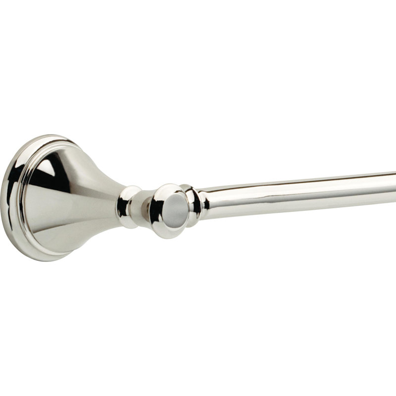 Cassidy 3-Piece Bath Hardware Set with 24 in. Towel Bar, Toilet Paper Holder, Towel Ring, Polished Nickel