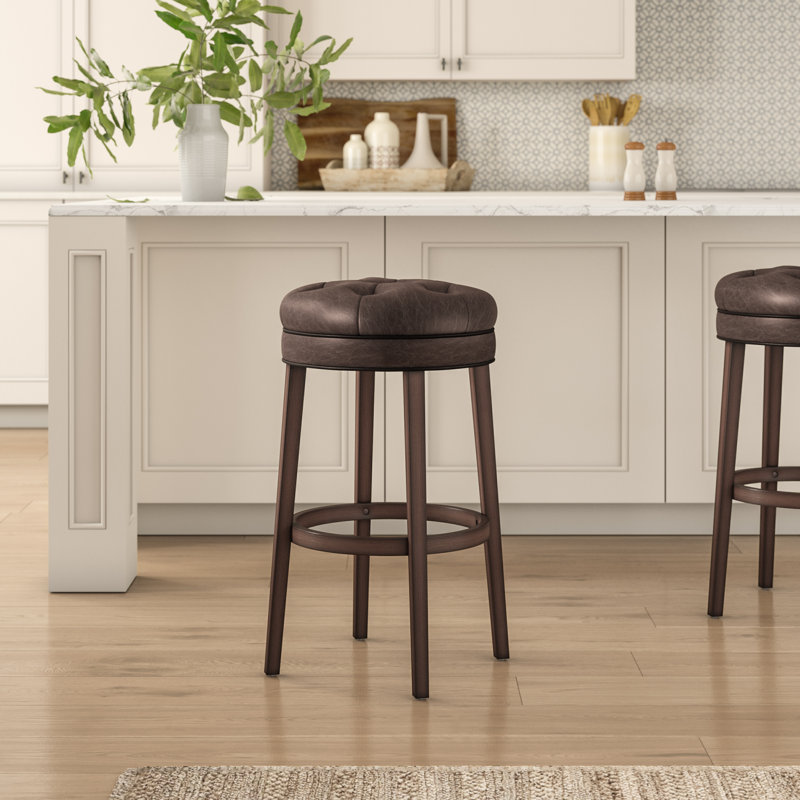 Tabouret pivotant à hauteur de comptoir Shearson, Tabouret de comptoir (siège d'une hauteur de 25,5,  Gris anthracite