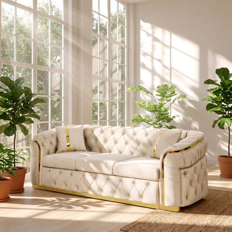90.6 " Velvet Sofa