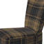 Chaise d'appoint rembourrée à motif tartan vert et orange-1352832931
